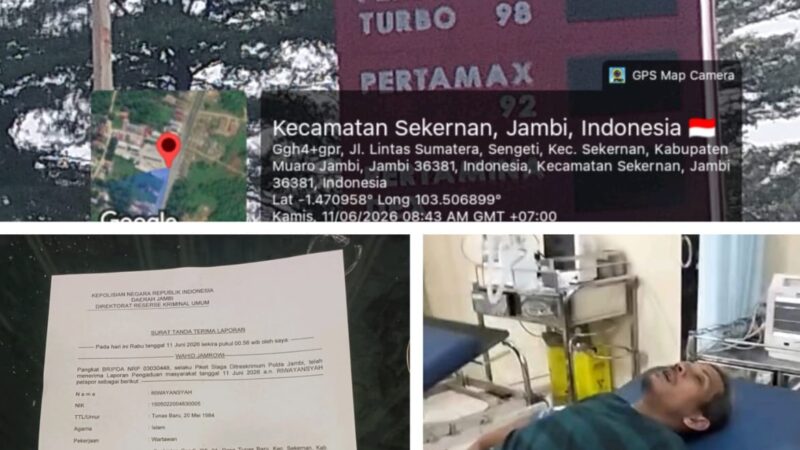Diduga Dikeroyok Usai Tegur Pengisian BBM, Jurnalis Tajam24jam.com Lapor ke Polda Jambi