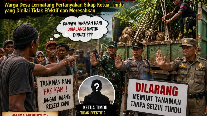 Diduga Penghalangan Pemuatan Tanaman Tumbuh, Warga Desa Lermatang Pertanyakan Sikap Ketua Timdu yang Dinilai Tidak Efektif dan Meresahkan